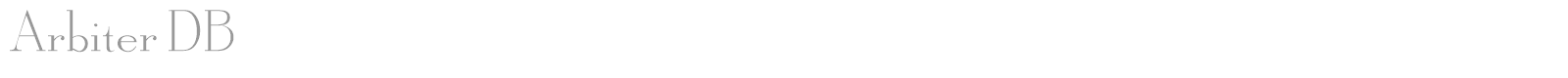 Arbiter DB font preview